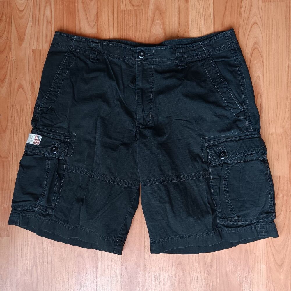 Polo J.C Ralph Lauren MFG Y2K Chunky Cargo Shorts Streetwear Preppy Sz 40 Skater